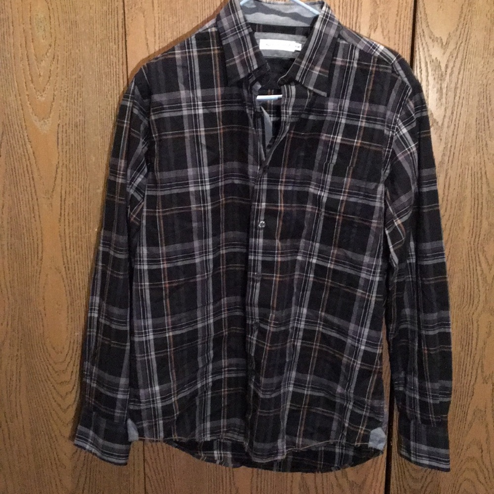 Alex cannon brown plaid button down